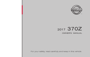 2017 Nissan Z ROADSTER Owner Manual